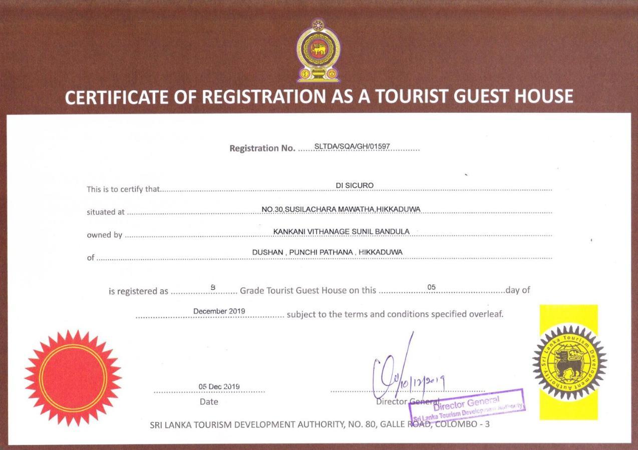 Di Sicuro Tourist Inn 히카두와 외부 사진